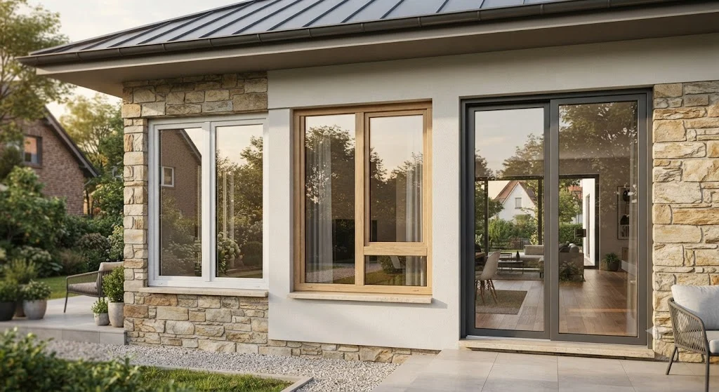 Fenêtres en PVC, bois et aluminium équipées de double vitrage